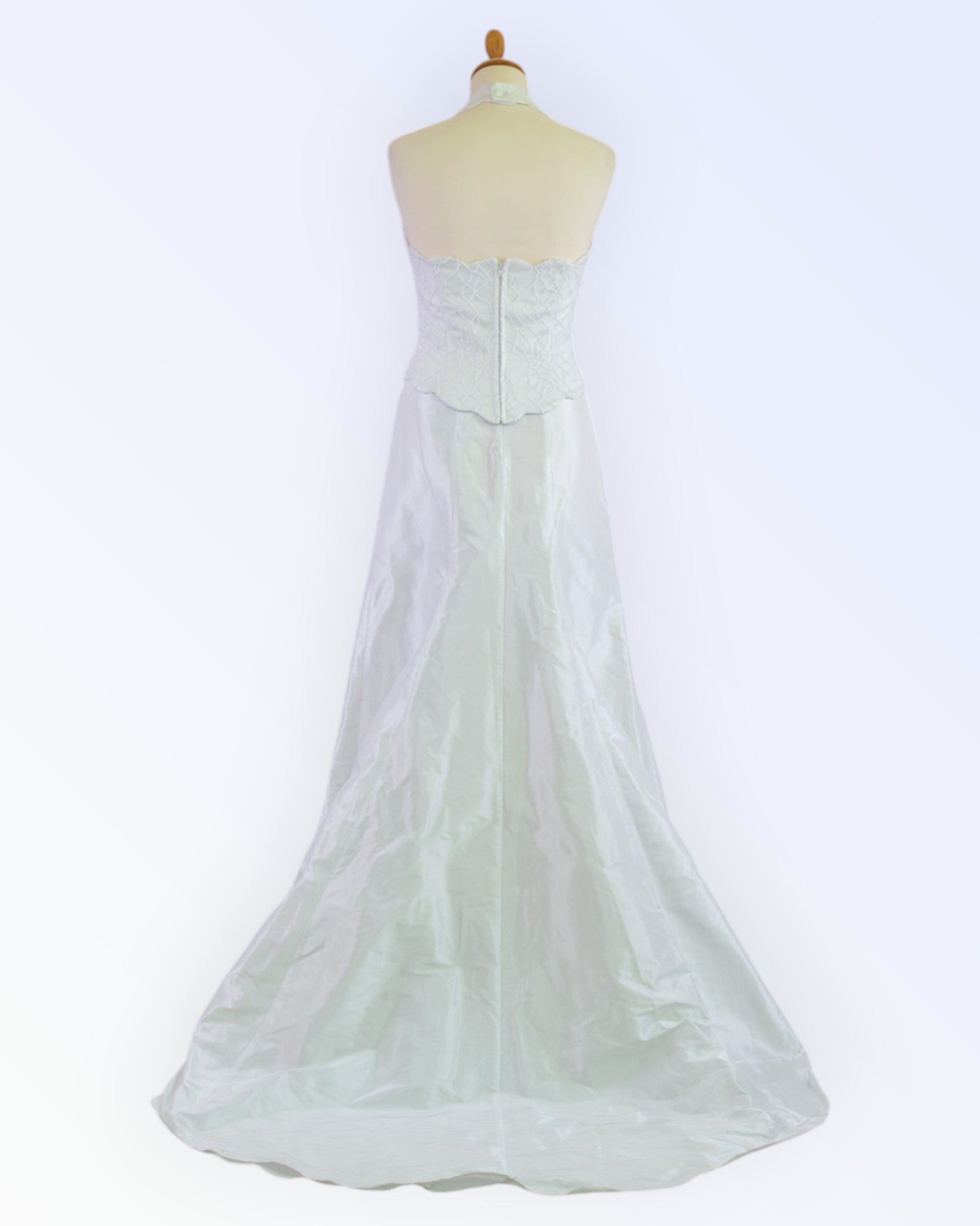 2-piece white wedding dress