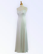 Thin satin wedding dress