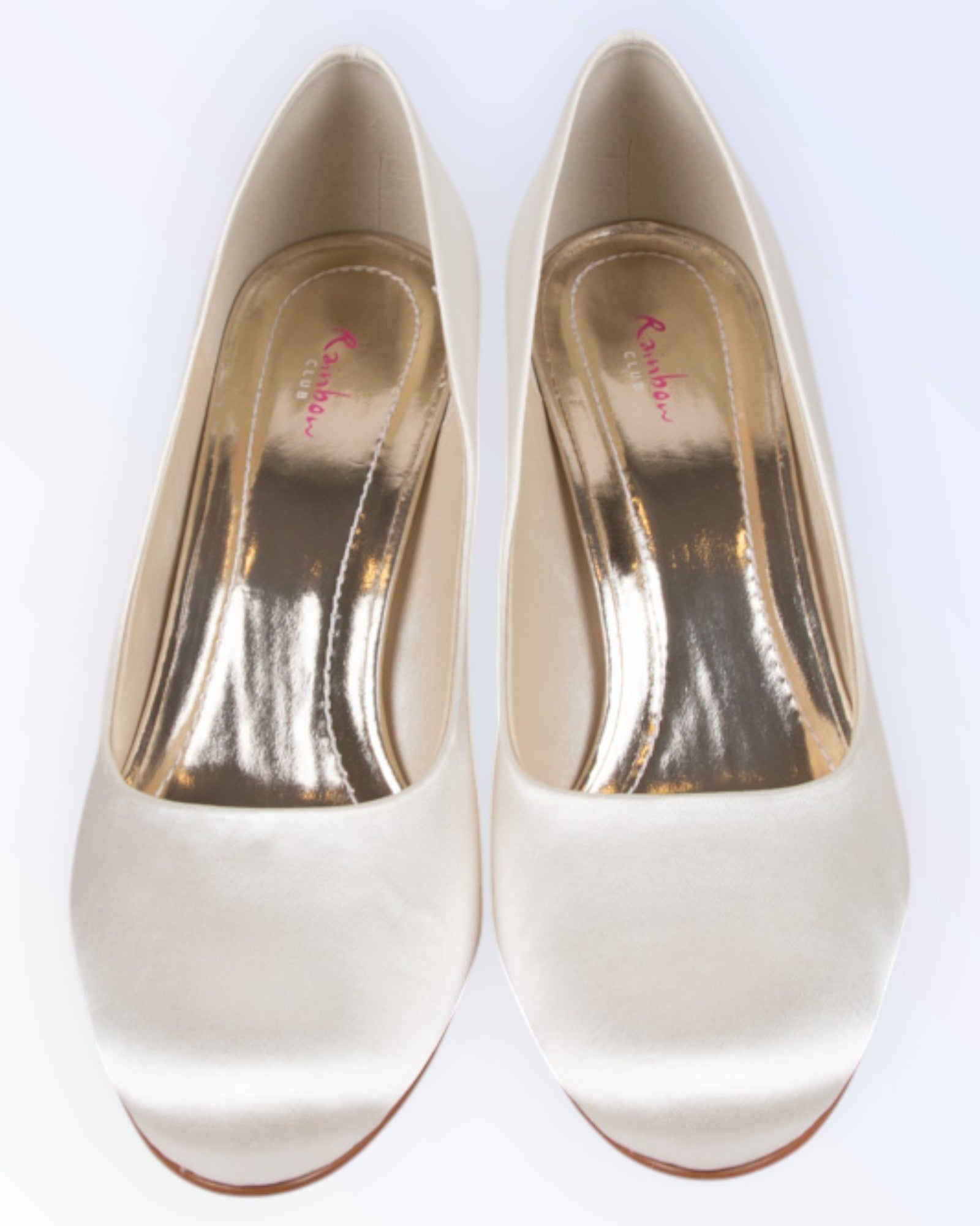 Rainbow satin wedding shoes