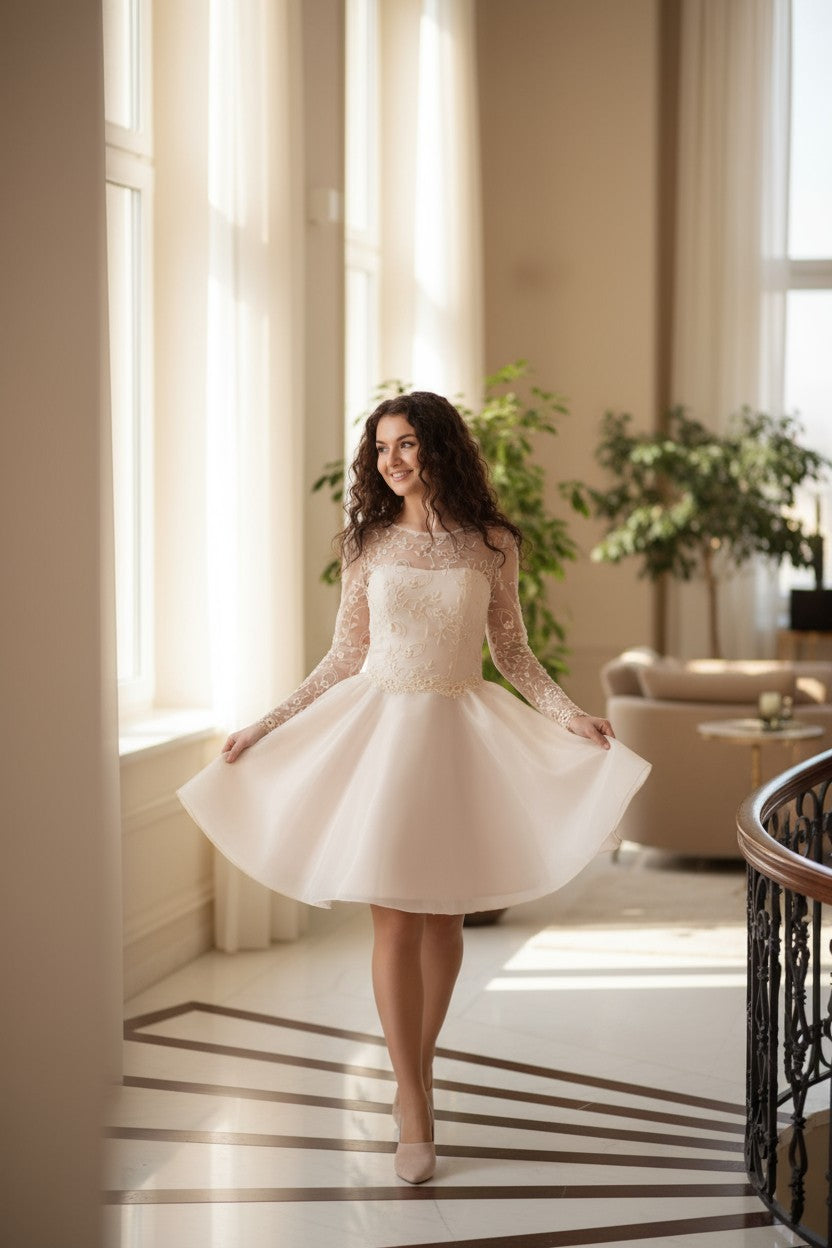 Powder pink party dress