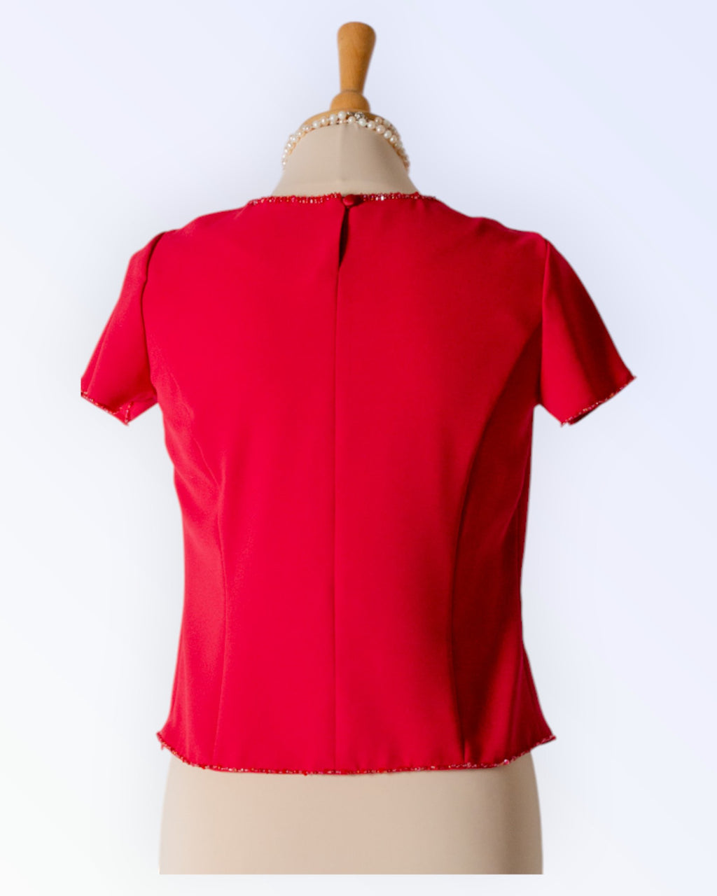 Festive raspberry red top