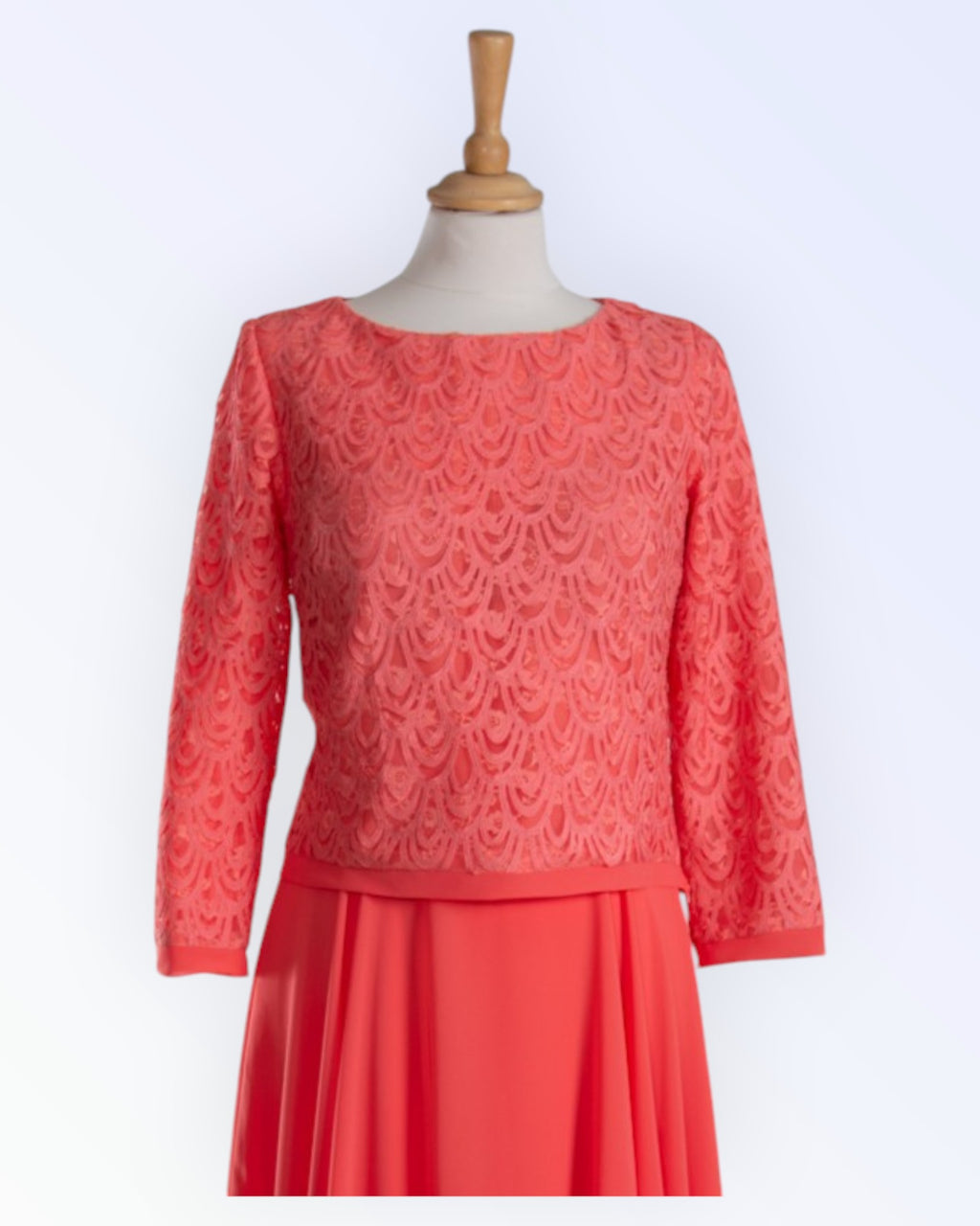 Coral pink party top