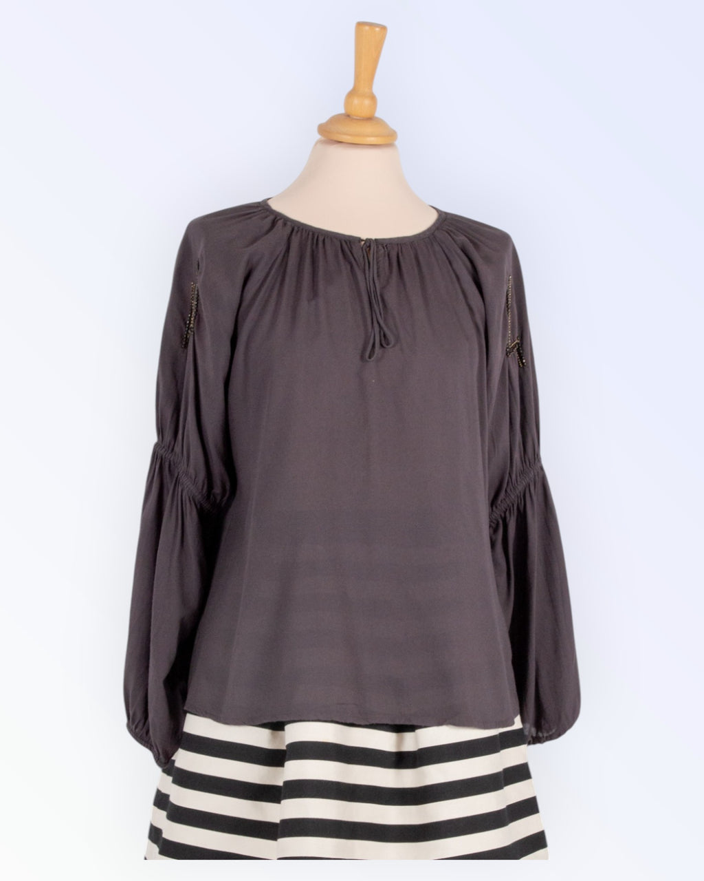 Denim Hunter avaralõikeline viskoospluus