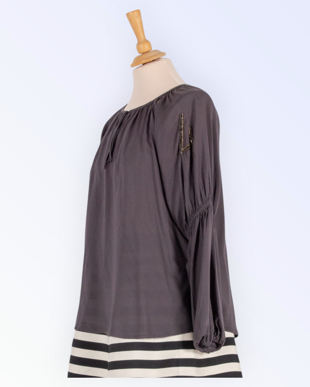 Denim Hunter avaralõikeline viskoospluus