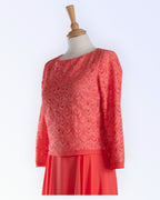 Coral pink party top