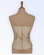 Off-white silk corset