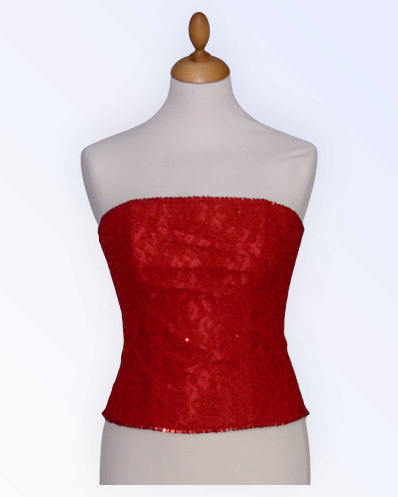 Red lace corset