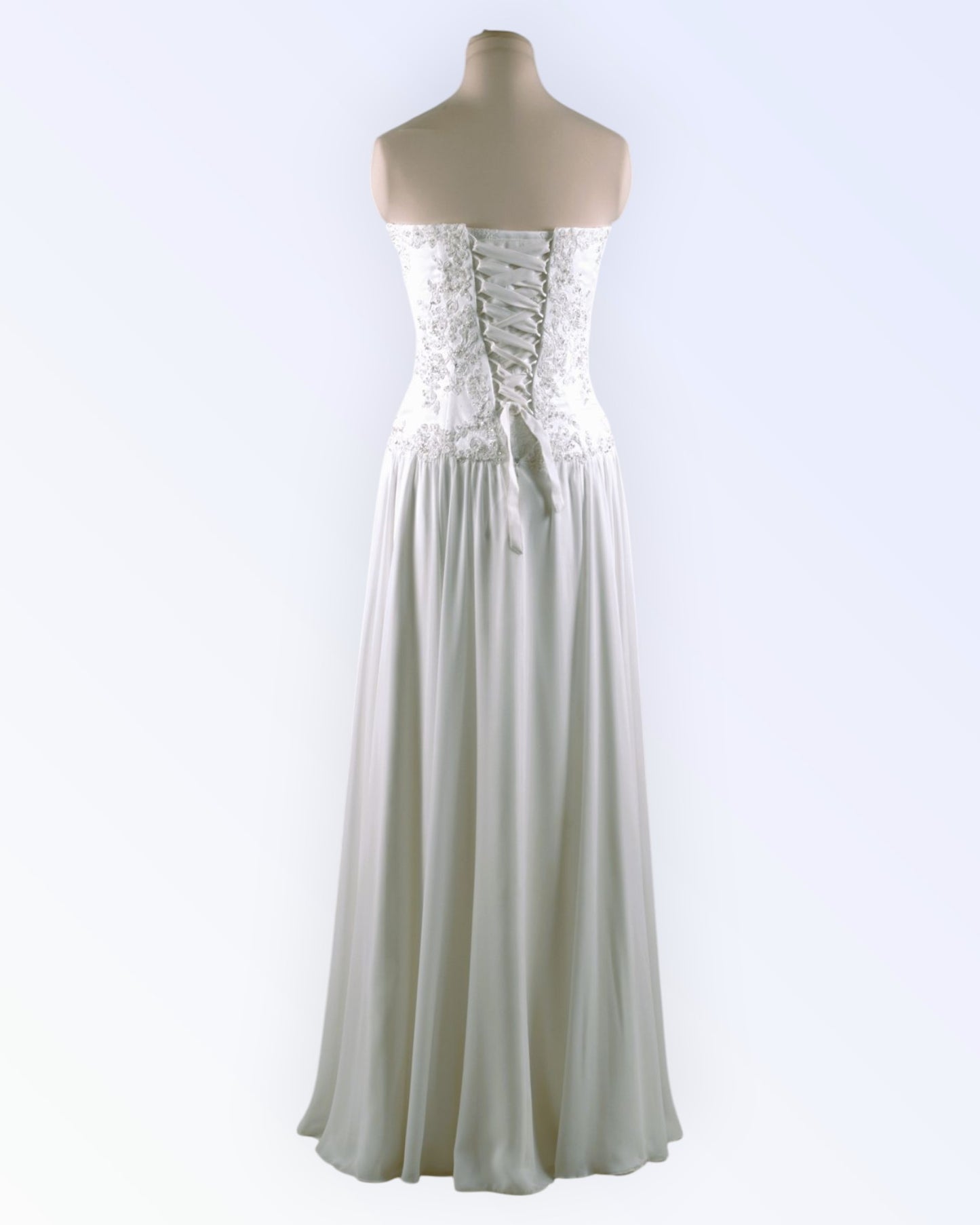Corset-enclosed wedding dress