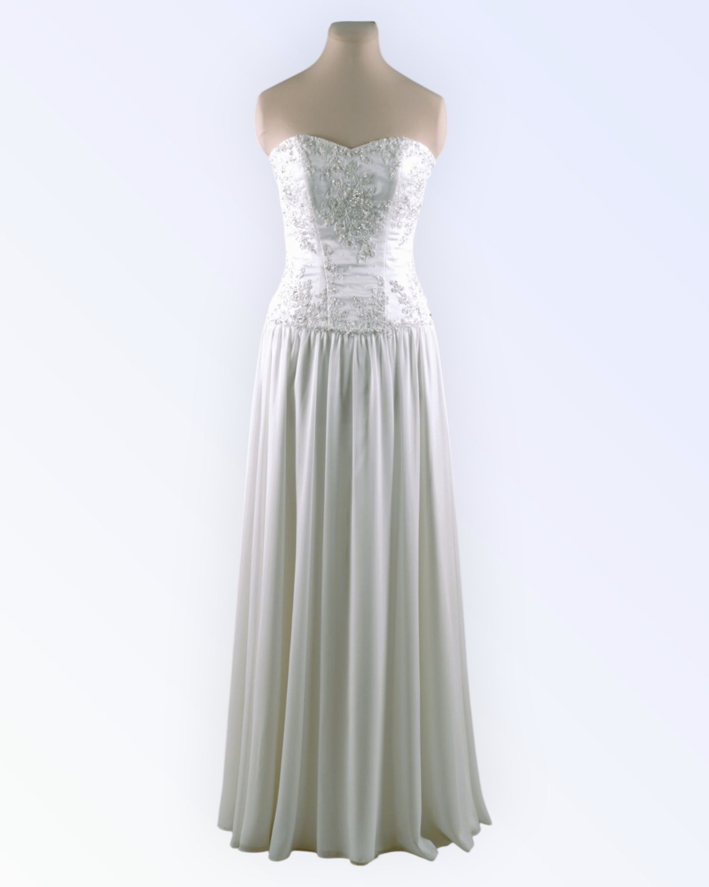Corset-enclosed wedding dress