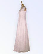 White lace empire-cut wedding dress