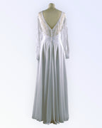 White chiffon wedding dress